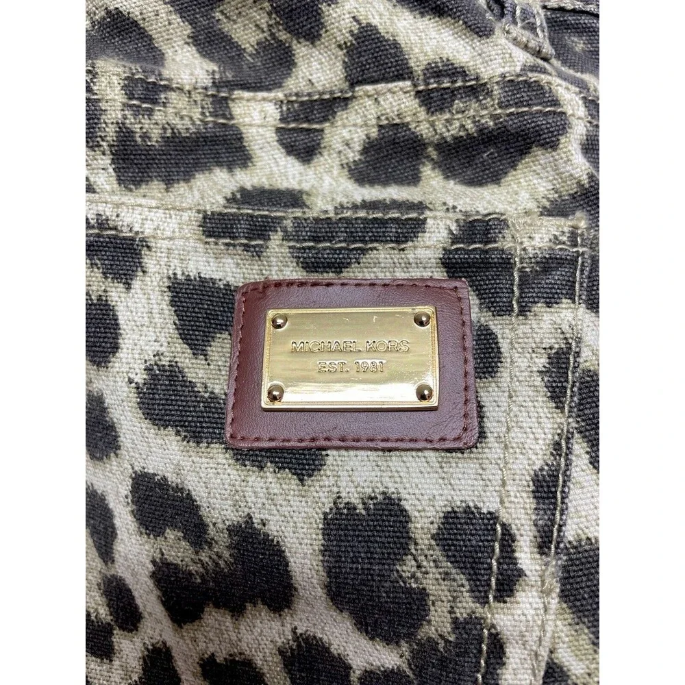 Michael Kors Leopard Print Super Stretch Skinny Jeans Women's Size 4